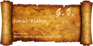 Garai Viktor névjegykártya